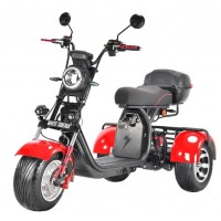 Электроскутер Citycoco White Siberia PRO Trike 3000W Красный